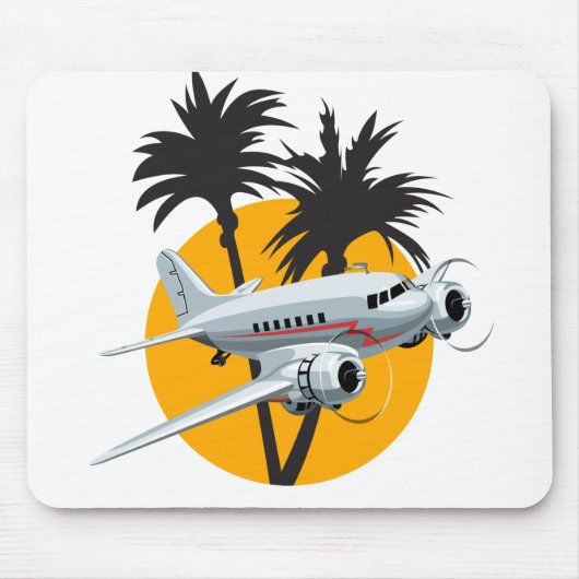 Cartoon-Retroflugzeug Mousepad (Vorne)