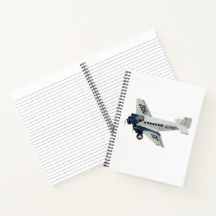 Cartoon-Retroflugzeug Notizblock