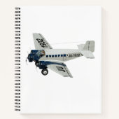 Cartoon-Retroflugzeug Notizblock (Vorderseite)