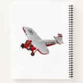 Cartoon-Retroflugzeug Notizblock (Rückseite)