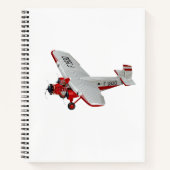 Cartoon-Retroflugzeug Notizblock (Vorderseite)