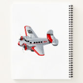 Cartoon-Retroflugzeug Notizblock (Rückseite)