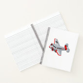 Cartoon-Retroflugzeug Notizblock (Innenseite)