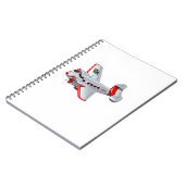 Cartoon-Retroflugzeug Notizblock (Linke Seite)