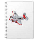 Cartoon-Retroflugzeug Notizblock (Vorderseite)