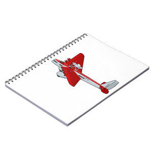 Cartoon-Retroflugzeug Notizblock