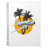 Cartoon-Retroflugzeug Notizblock (Vorderseite)