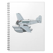 Cartoon-Retroflugzeug Notizblock (Vorderseite)