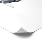 Cartoon-Retroflugzeug Poster (Ecke)