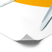 Cartoon-Retroflugzeug Poster (Ecke)