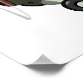 Cartoon-Retroflugzeug Poster (Ecke)