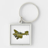 Cartoon-Retroflugzeug Schlüsselanhänger (Vorne)