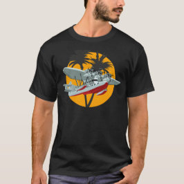 Cartoon-Retroflugzeug T-Shirt