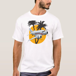 Cartoon-Retroflugzeug T-Shirt