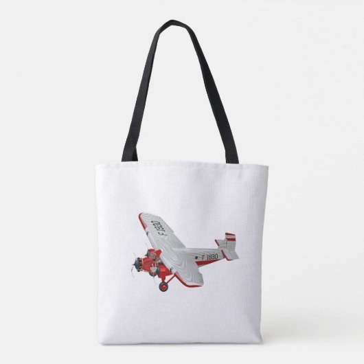 Cartoon-Retroflugzeug Tasche (Rückseite)