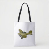 Cartoon-Retroflugzeug Tasche (Vorderseite)