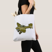 Cartoon-Retroflugzeug Tasche (Von Nahem)