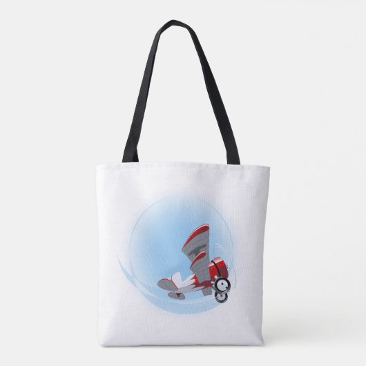 Cartoon-Retroflugzeug Tasche (Rückseite)