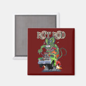 Cartoon Retrorat Magnet (Vorderseite/Rückseite)