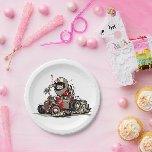 Cartoon Retrorat Pappteller (Party)