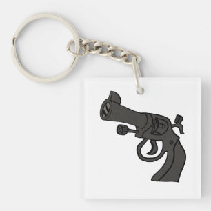 Cartoon Revolver Schlüsselanhänger