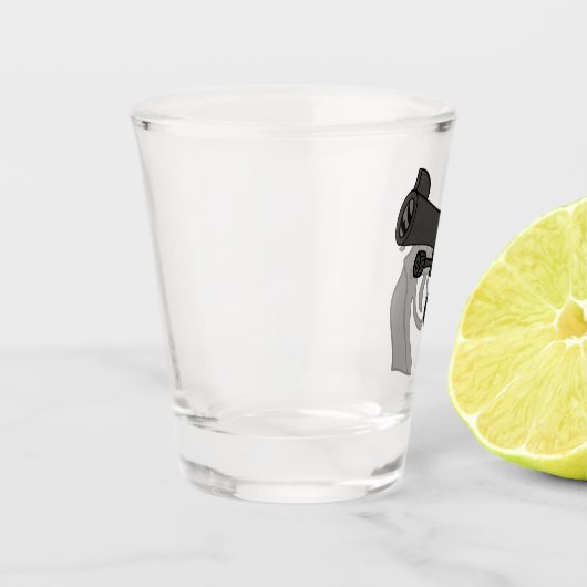 Cartoon Revolver Schnapsglas (Links)