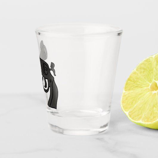Cartoon Revolver Schnapsglas (Rechts)