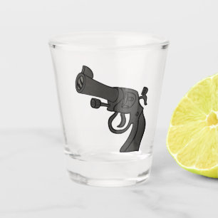 Cartoon Revolver Schnapsglas