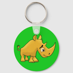 Cartoon Rhino Schlüsselanhänger