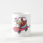 Cartoon Road Rage Woman Kaffeetasse (Mittel)