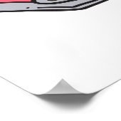 Cartoon Road Rage Woman Poster (Ecke)