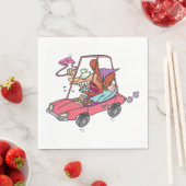 Cartoon Road Rage Woman Serviette (Beispiel)