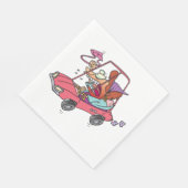 Cartoon Road Rage Woman Serviette (Ecke)