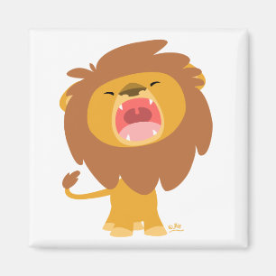 Cartoon Roaring-Löwenmagnet Magnet