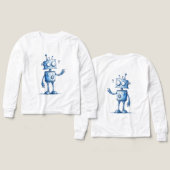 Cartoon Robot Buddy — HandGezeichnet Stil (Design Vorderseite & Rückseite)