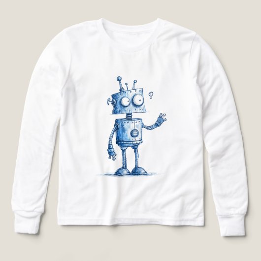 Cartoon Robot Buddy — HandGezeichnet Stil (Design Vorderseite)