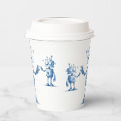 Cartoon Robot Coffee Cup - Tech Buddy To Go Pappbecher (Links)