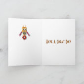 Cartoon Robot Editable Children's Birthday Karte (Innenseite)