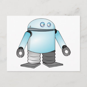 Cartoon Robot Postkarte
