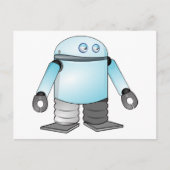 Cartoon Robot Postkarte (Vorderseite)