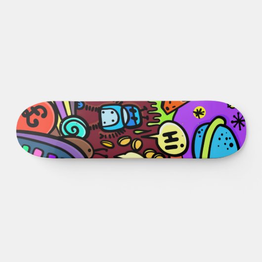 Cartoon Robot Skateboard (Horizontal)