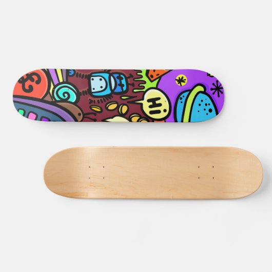 Cartoon Robot Skateboard (Horizontal)