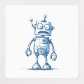 Cartoon Robot Sticker Pack - Quirky Tech Trio (Design 1)