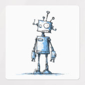 Cartoon Robot Sticker Pack - Quirky Tech Trio (Design 2)