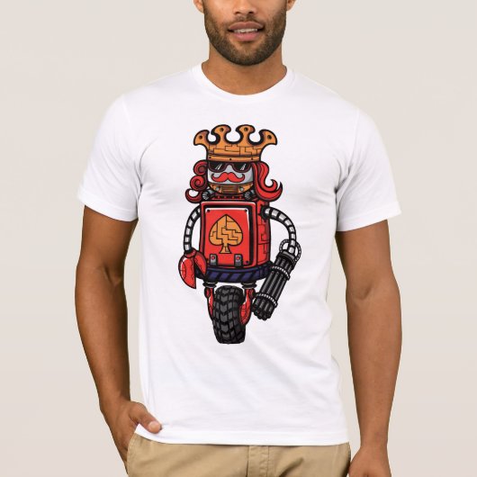 Cartoon-Roboter T-Shirt (Vorderseite)