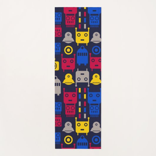 Cartoon-Roboter Yogamatte (Vorderseite)