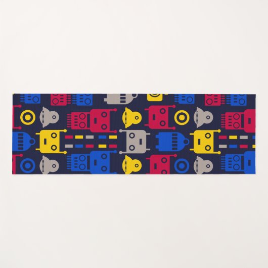 Cartoon-Roboter Yogamatte (Vorderseite (Horizontal))