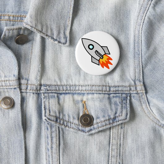 Cartoon-Rocket-Schiff Button (Beispiel)