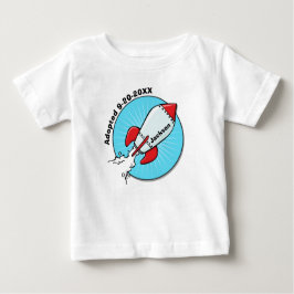 Cartoon-Rocket-Schiffs-Adoptions-Spaß-Entwurf Baby T-shirt