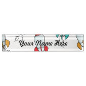 Cartoon-Rocket-Schiffs-Muster Namensplakette (Vorderseite)